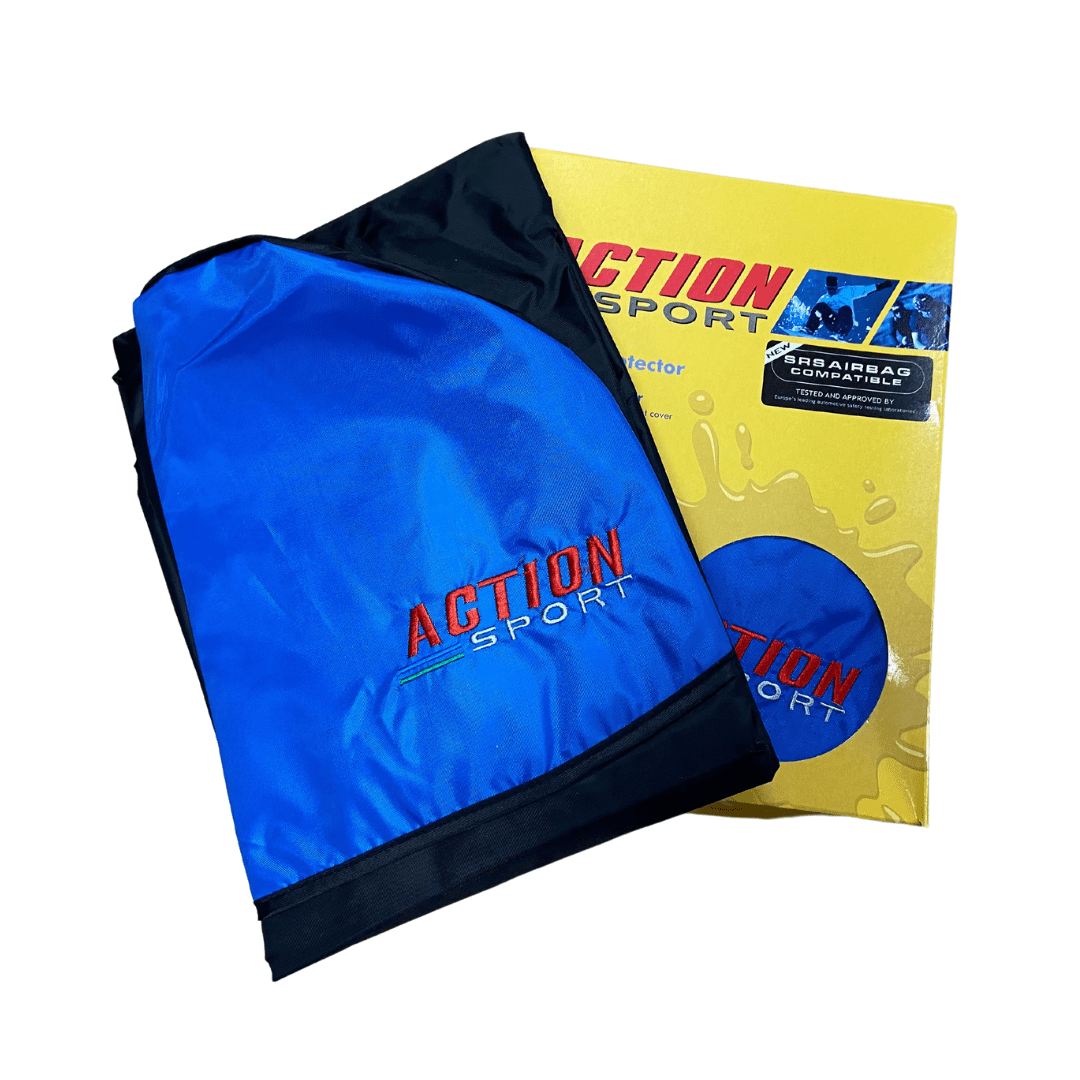 ACTION SPORT BLUE Top Waterproof Seat Covers PAIR