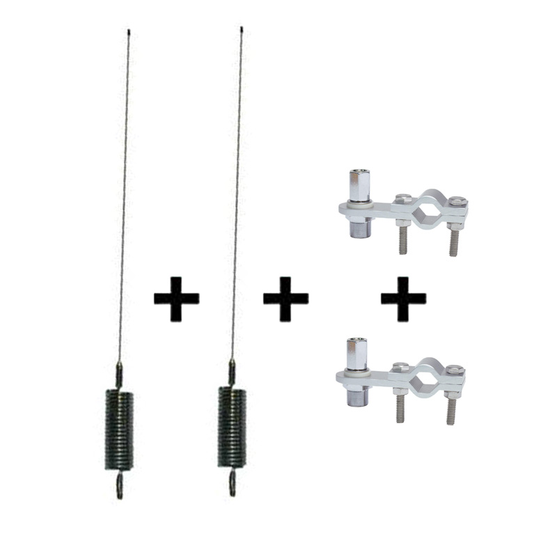 2 x 3ft Mini Springer Aerials With Mirror Mounts Included