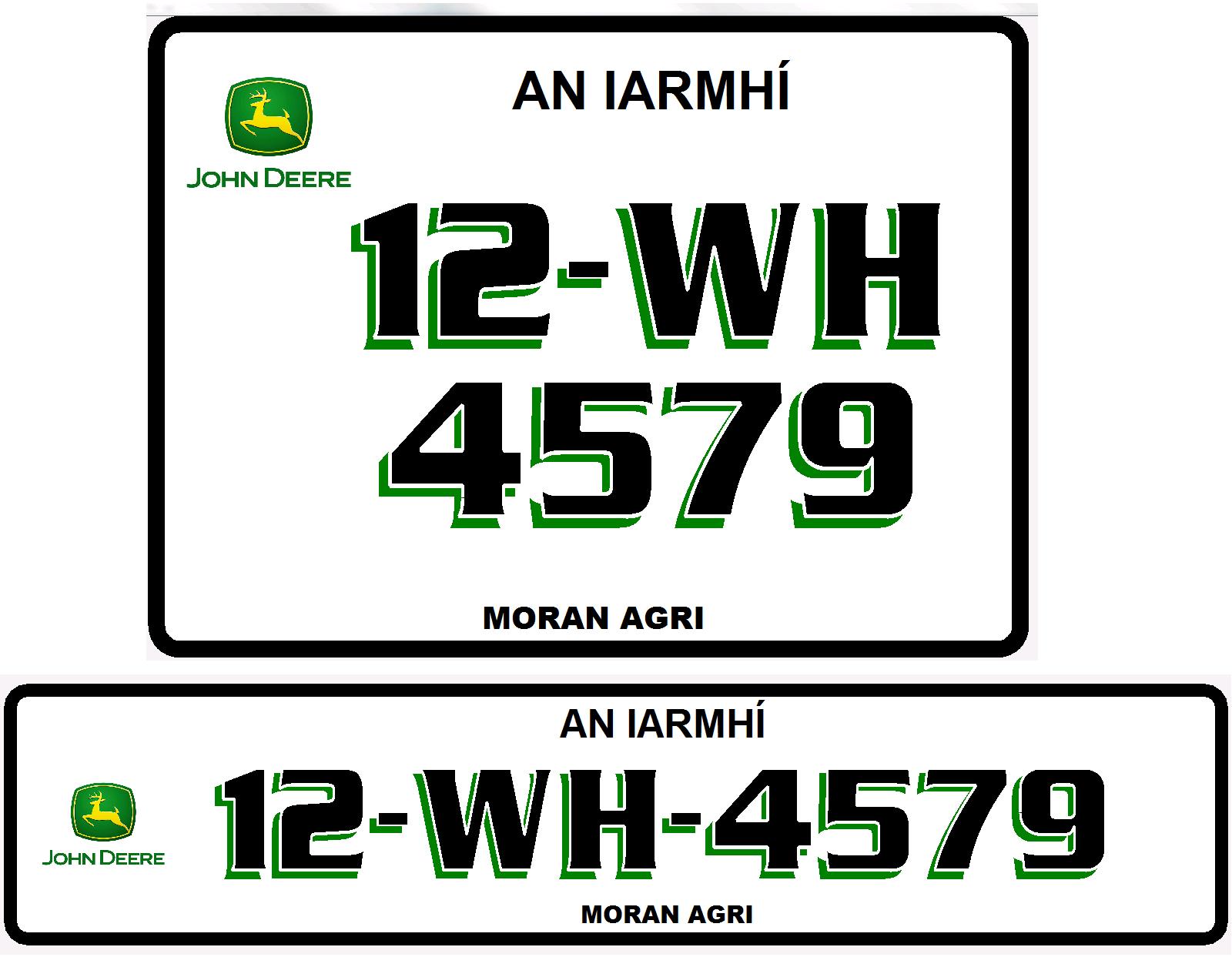 JOHN DEERE SET LONG PLATE X1 SQUARE PLATE X1