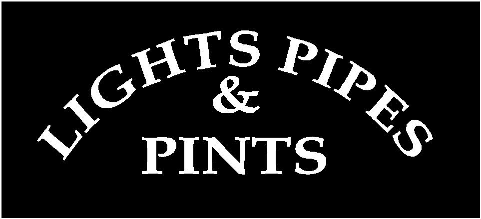 LIGHTS PIPES & PINTS DECAL WHITE