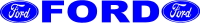 Ford TRACTOR Windscreen Decal BLUE