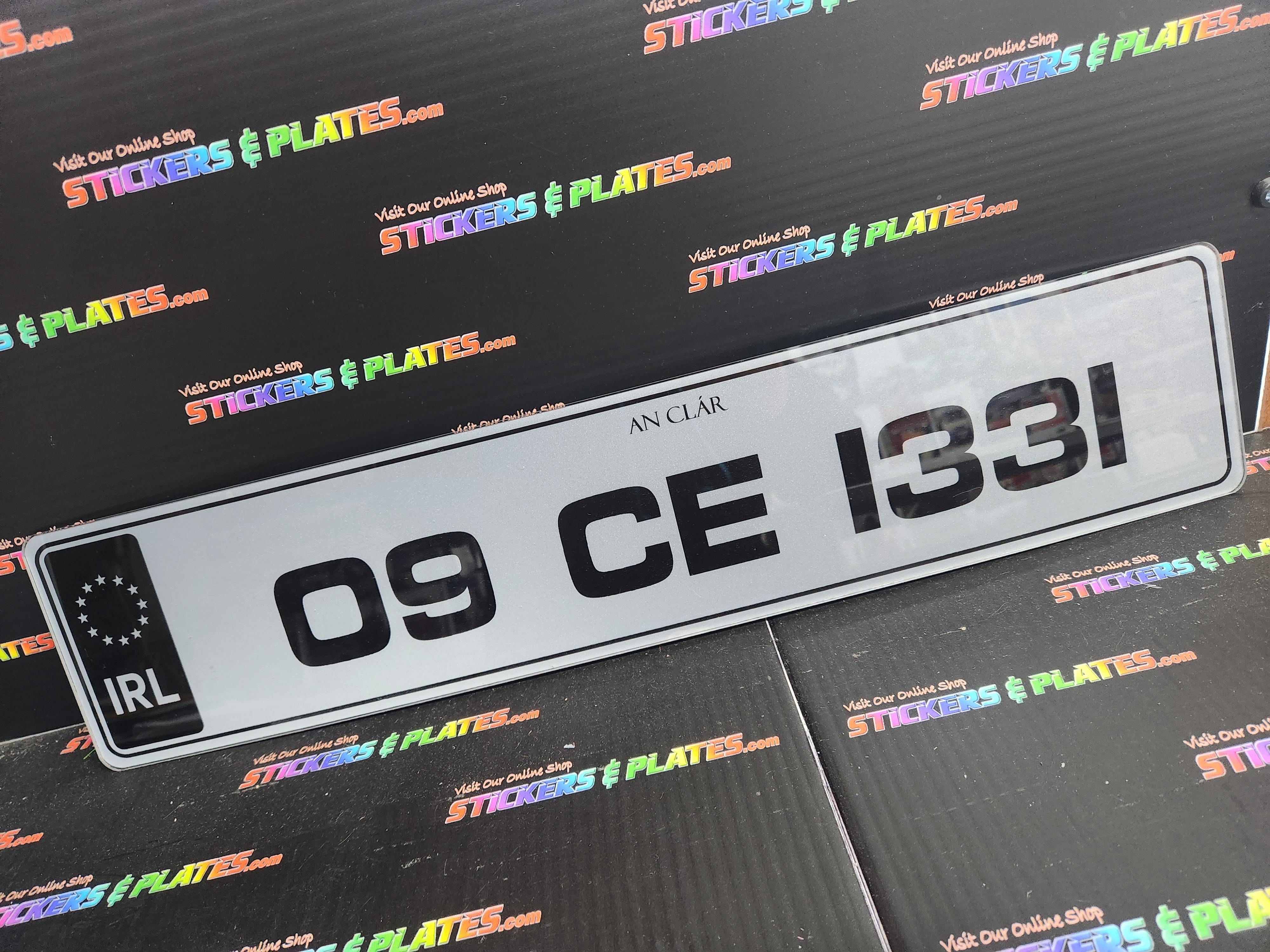 TINTED METRO PRINTED PLATES PAIR OBLONG