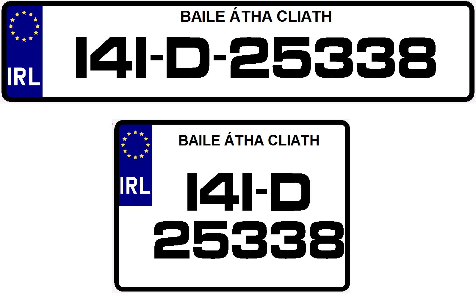 ONE Square & ONE Long Number plate 