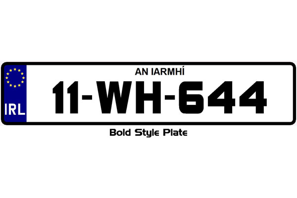 BOLD Style Number Plate PAIR OBLONG