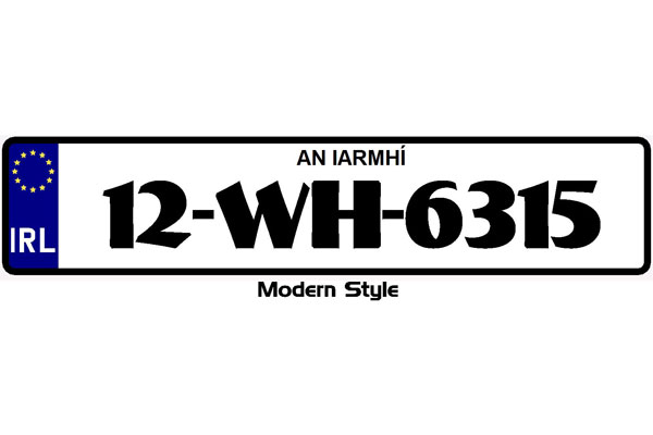 Modern Style Number Plate