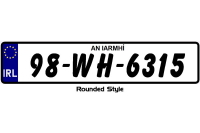 Rounded Style Number Plate
