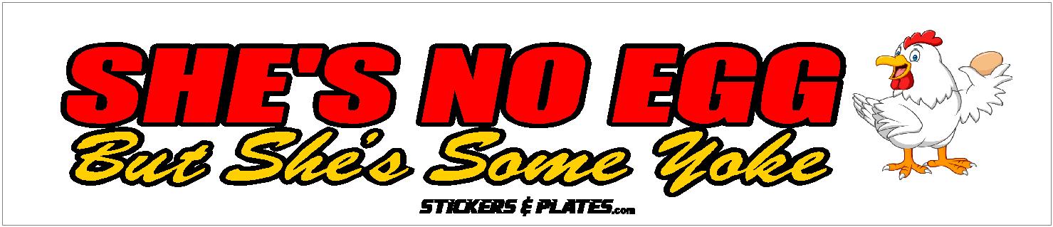 She's No Egg Novelty Plate