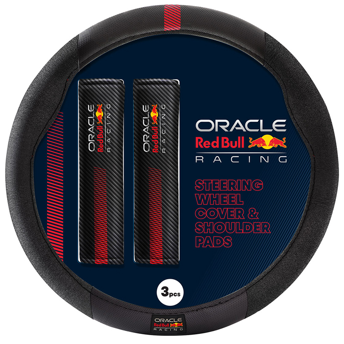 Red Bull Racing Steering Wheel Cover + Pads Carbon Red Set